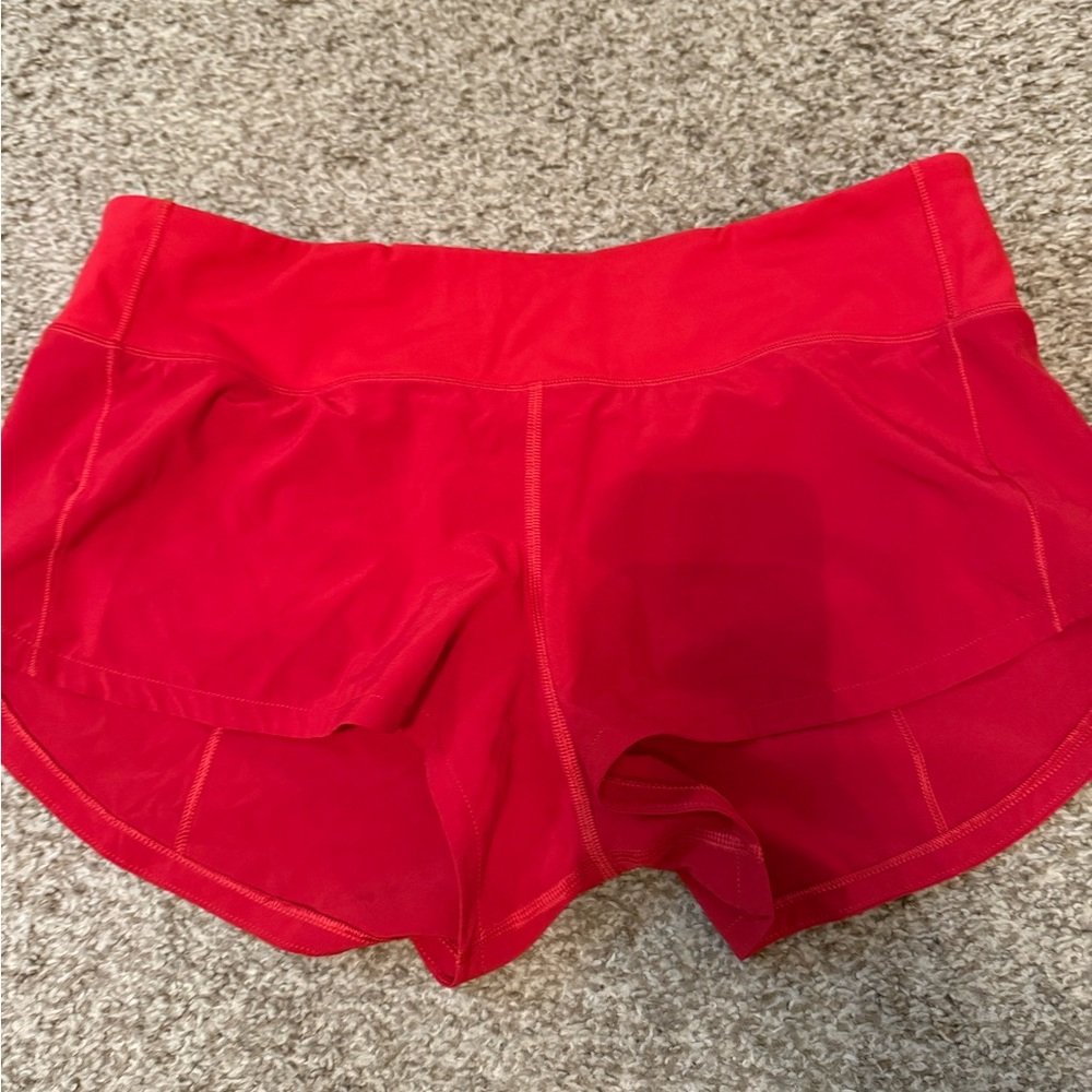 Lululemon Women's Red Athletic Shorts